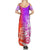 Polynesian Sunset Plumeria Summer Maxi Dress Pacific Island Tribal Purple Style LT9 - Polynesian Pride