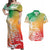 Polynesian Sunset Plumeria Couples Matching Off Shoulder Maxi Dress and Hawaiian Shirt Pacific Island Tribal Reggae Style LT9 Reggae - Polynesian Pride