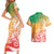 Polynesian Sunset Plumeria Couples Matching Short Sleeve Bodycon Dress and Hawaiian Shirt Pacific Island Tribal Reggae Style LT9 - Polynesian Pride