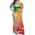 Polynesian Sunset Plumeria Off Shoulder Maxi Dress Pacific Island Tribal Reggae Style LT9 Women Reggae - Polynesian Pride