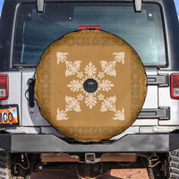 Hawaiian Quilt Block Design Spare Tire Cover Gold Hawaii Culture Motifs - Polynesian Pride