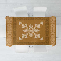 Hawaiian Quilt Block Design Tablecloth Gold Hawaii Culture Motifs - Polynesian Pride