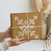 Hawaiian Quilt Block Design Wrapping Paper Gold Hawaii Culture Motifs - Polynesian Pride