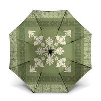 Hawaiian Quilt Block Design Umbrella Lime Hawaii Culture Motifs - Polynesian Pride