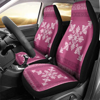 Hawaiian Quilt Block Design Car Seat Cover Pink Hawaii Culture Motifs - Polynesian Pride