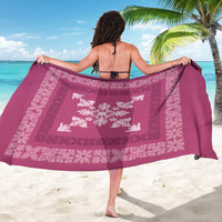 Hawaiian Quilt Block Design Sarong Pink Hawaii Culture Motifs - Polynesian Pride