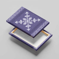 Hawaiian Quilt Block Design Canvas Wall Art Purple Hawaii Culture Motifs - Polynesian Pride