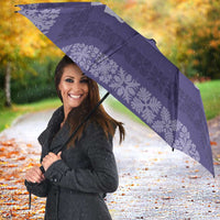 Hawaiian Quilt Block Design Umbrella Purple Hawaii Culture Motifs - Polynesian Pride