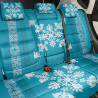 Hawaiian Quilt Block Design Back Car Seat Cover Teal Hawaii Culture Motifs - Polynesian Pride