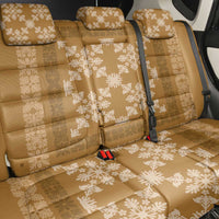 Hawaiian Quilt Pattern Back Car Seat Cover Gold Hawaii Culture Tropical - Polynesian Pride
