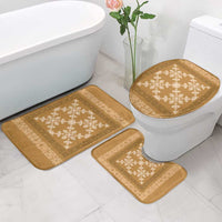 Hawaiian Quilt Pattern Bathroom Set Gold Hawaii Culture Tropical - Polynesian Pride