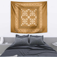 Hawaiian Quilt Pattern Tapestry Gold Hawaii Culture Tropical - Polynesian Pride