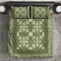 Hawaiian Quilt Pattern Bedding Set Lime Hawaii Culture Tropical - Polynesian Pride