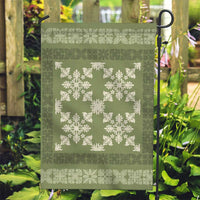 Hawaiian Quilt Pattern Garden Flag Lime Hawaii Culture Tropical - Polynesian Pride