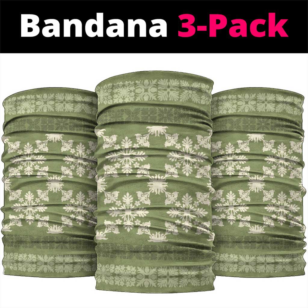 Hawaiian Quilt Pattern Neck Gaiter Lime Hawaii Culture Tropical - Polynesian Pride