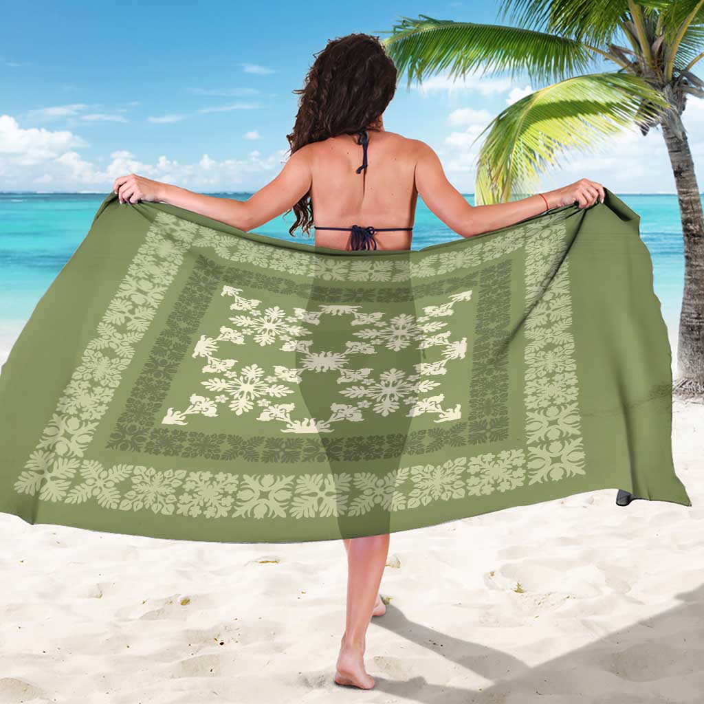 Hawaiian Quilt Pattern Sarong Lime Hawaii Culture Tropical - Polynesian Pride