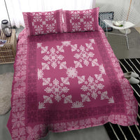 Hawaiian Quilt Pattern Bedding Set Pink Hawaii Culture Tropical - Polynesian Pride