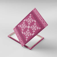 Hawaiian Quilt Pattern Canvas Wall Art Pink Hawaii Culture Tropical - Polynesian Pride