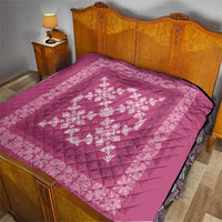 Hawaiian Quilt Pattern Quilt Pink Hawaii Culture Tropical - Polynesian Pride