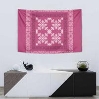 Hawaiian Quilt Pattern Tapestry Pink Hawaii Culture Tropical - Polynesian Pride