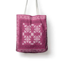 Hawaiian Quilt Pattern Tote Bag Pink Hawaii Culture Tropical - Polynesian Pride