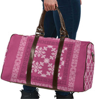 Hawaiian Quilt Pattern Travel Bag Pink Hawaii Culture Tropical - Polynesian Pride