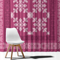Hawaiian Quilt Pattern Window Curtain Pink Hawaii Culture Tropical - Polynesian Pride