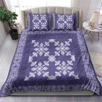 Hawaiian Quilt Pattern Bedding Set Purple Hawaii Culture Tropical - Polynesian Pride