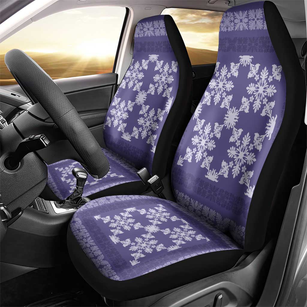 Hawaiian Quilt Pattern Car Seat Cover Purple Hawaii Culture Tropical - Polynesian Pride