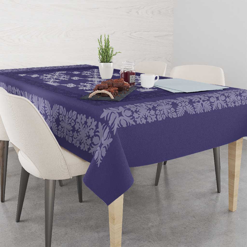 Hawaiian Quilt Pattern Tablecloth Purple Hawaii Culture Tropical - Polynesian Pride