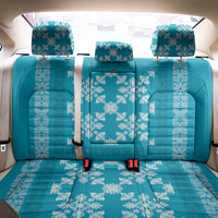 Hawaiian Quilt Pattern Back Car Seat Cover Teal Hawaii Culture Tropical - Polynesian Pride
