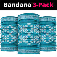 Hawaiian Quilt Pattern Neck Gaiter Teal Hawaii Culture Tropical - Polynesian Pride