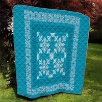Hawaiian Quilt Pattern Quilt Teal Hawaii Culture Tropical - Polynesian Pride