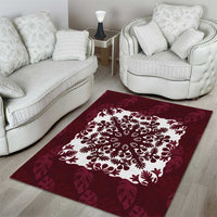 Palm Leaf Quilt Pattern Area Rug Hawaii Culture Floral - Polynesian Pride