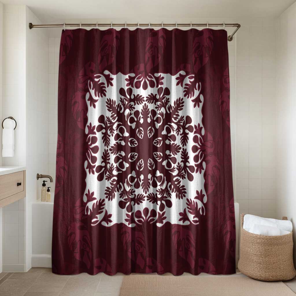 Palm Leaf Quilt Pattern Bathroom Set Hawaii Culture Floral - Polynesian Pride