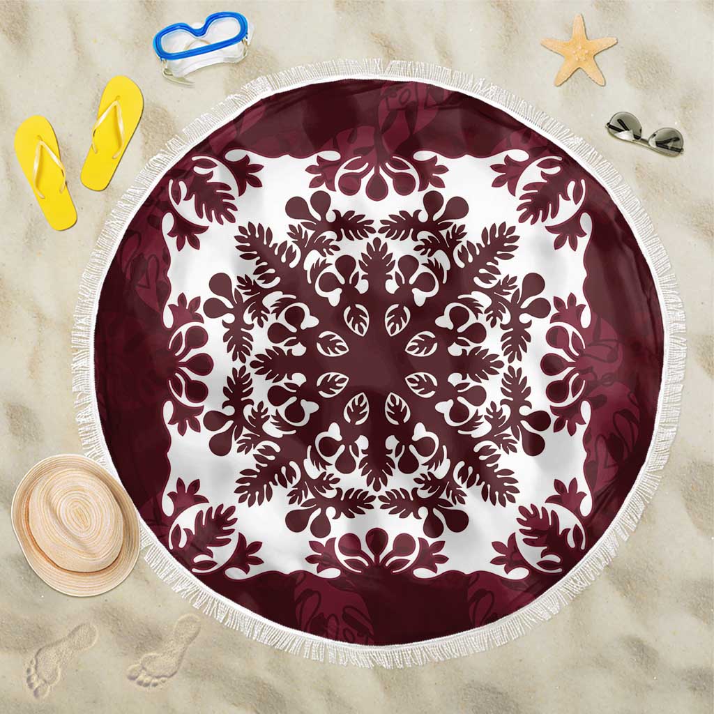 Palm Leaf Quilt Pattern Beach Blanket Hawaii Culture Floral - Polynesian Pride