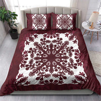 Palm Leaf Quilt Pattern Bedding Set Hawaii Culture Floral - Polynesian Pride