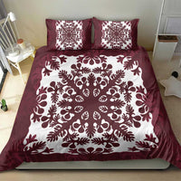 Palm Leaf Quilt Pattern Bedding Set Hawaii Culture Floral - Polynesian Pride