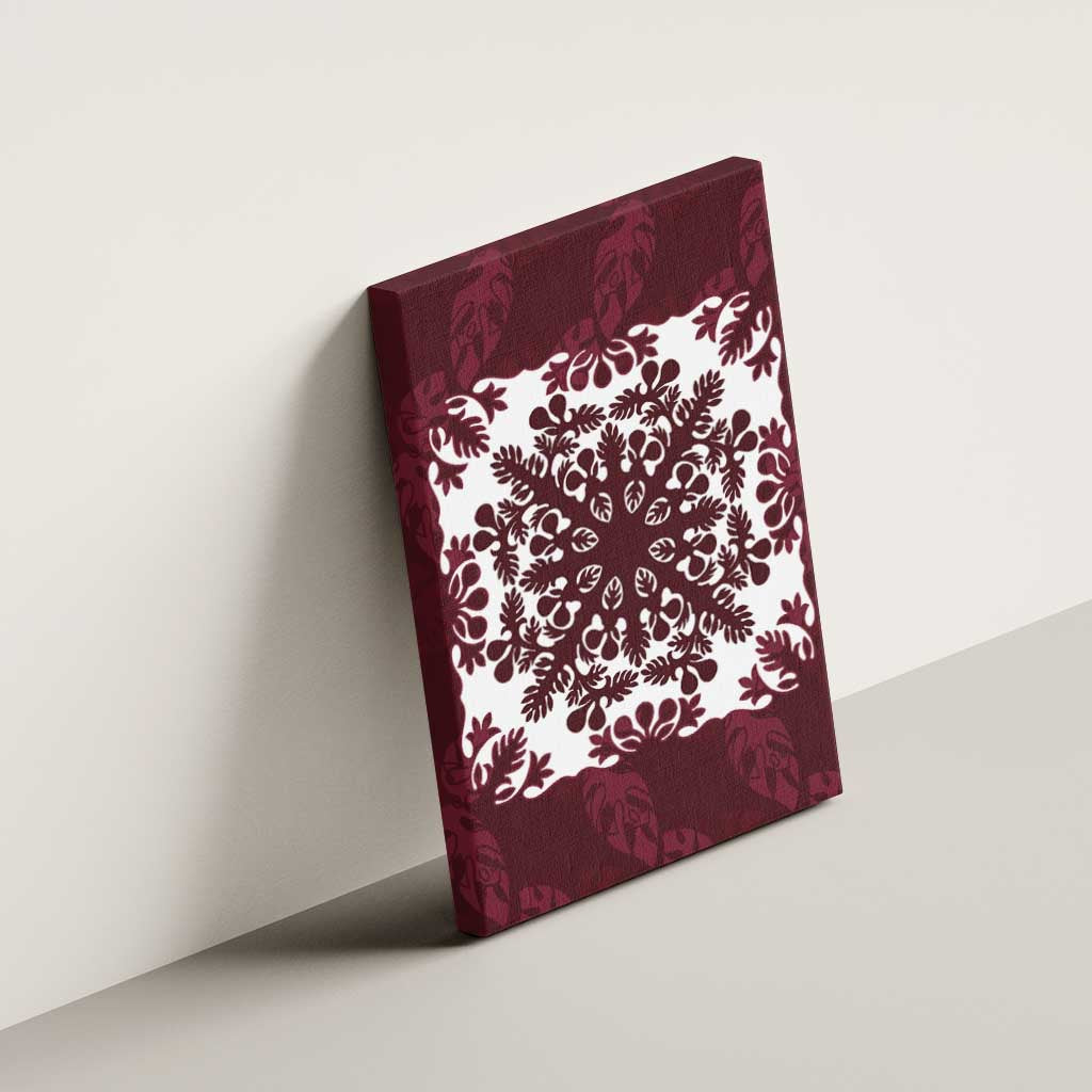 Palm Leaf Quilt Pattern Canvas Wall Art Hawaii Culture Floral - Polynesian Pride