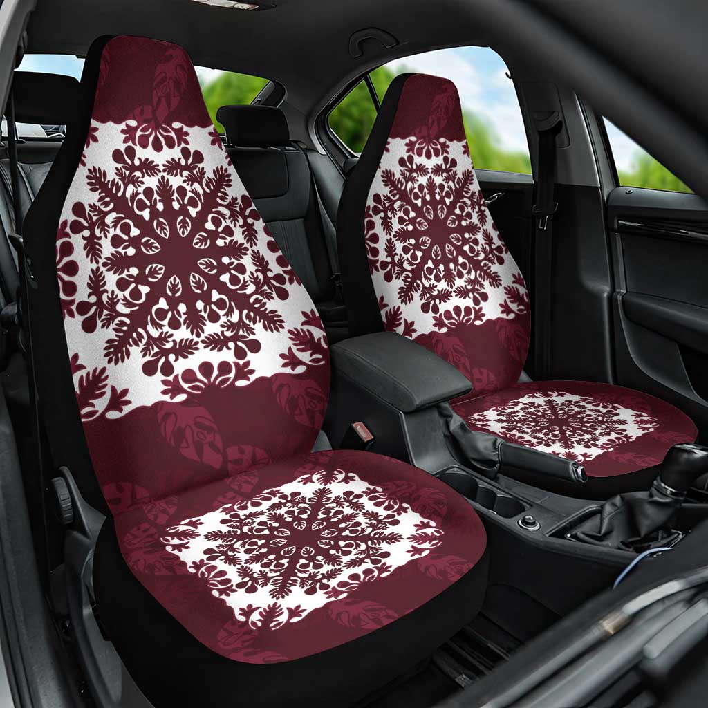 Palm Leaf Quilt Pattern Car Seat Cover Hawaii Culture Floral - Polynesian Pride