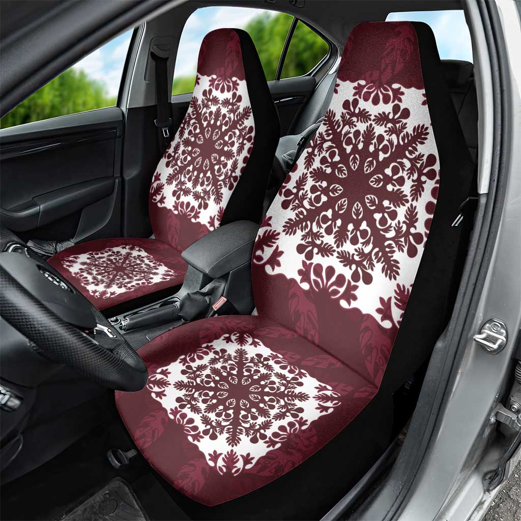 Palm Leaf Quilt Pattern Car Seat Cover Hawaii Culture Floral - Polynesian Pride
