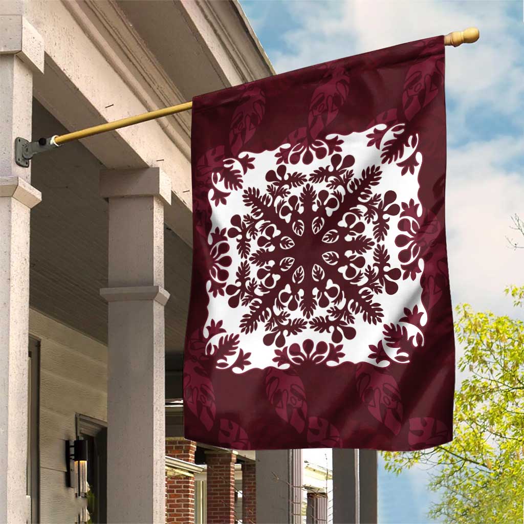 Palm Leaf Quilt Pattern Garden Flag Hawaii Culture Floral - Polynesian Pride