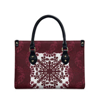 Palm Leaf Quilt Pattern Leather Bag Hawaii Culture Floral - Polynesian Pride