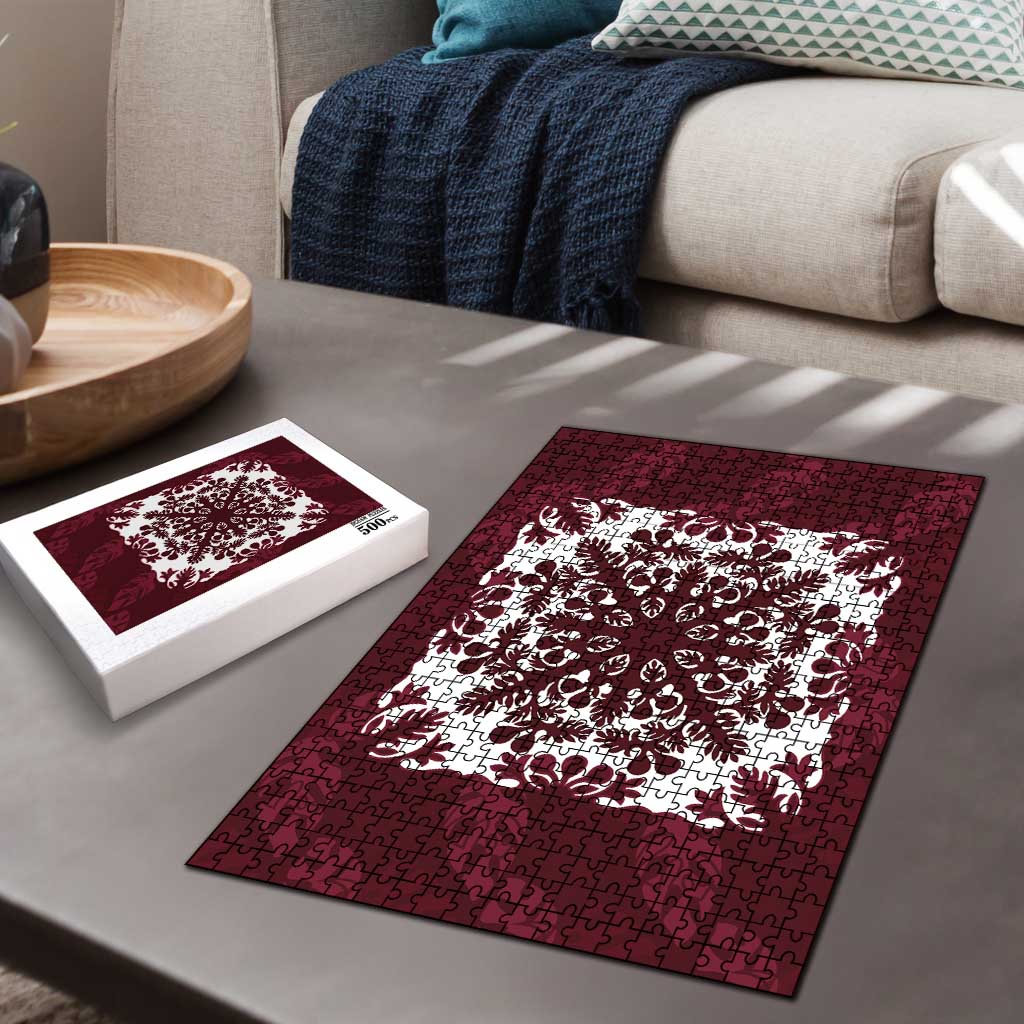 Palm Leaf Quilt Pattern Puzzle Hawaii Culture Floral - Polynesian Pride