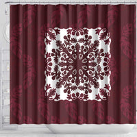 Palm Leaf Quilt Pattern Shower Curtain Hawaii Culture Floral - Polynesian Pride
