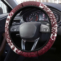 Palm Leaf Quilt Pattern Steering Wheel Cover Hawaii Culture Floral - Polynesian Pride