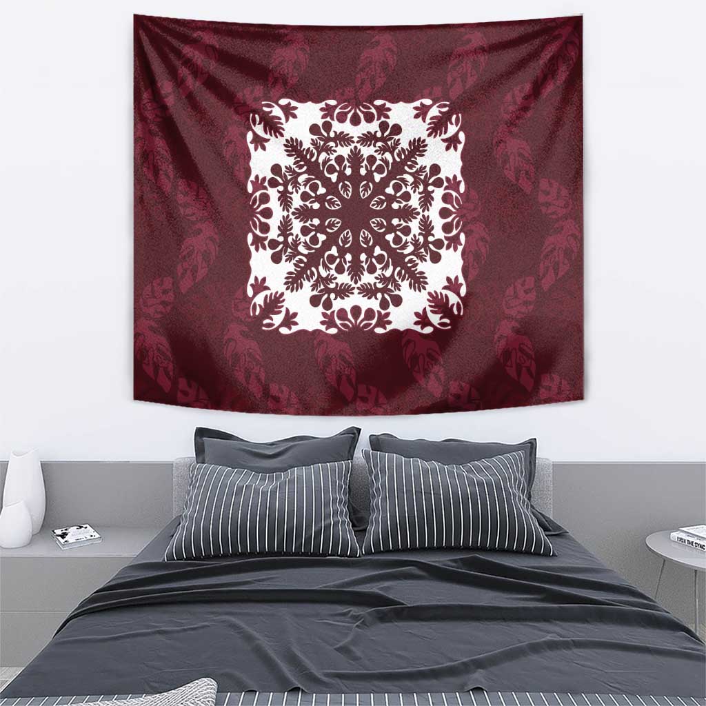 Palm Leaf Quilt Pattern Tapestry Hawaii Culture Floral - Polynesian Pride