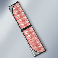 Pink Tropical Floral Palaka Auto Sun Shade Hawaiian Quilt Pattern - Polynesian Pride