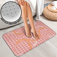 Pink Tropical Floral Palaka Bathroom Set Hawaiian Quilt Pattern - Polynesian Pride