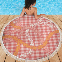 Pink Tropical Floral Palaka Beach Blanket Hawaiian Quilt Pattern - Polynesian Pride